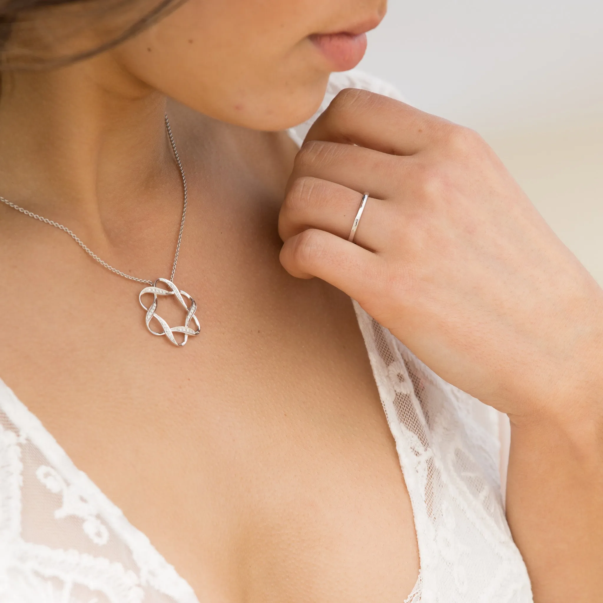 18ct White Gold Diamond Celestial Star Pendant
