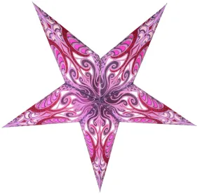24" Lavender Purple Splash Paper Star Lantern, Hanging Wedding & Party Decoration