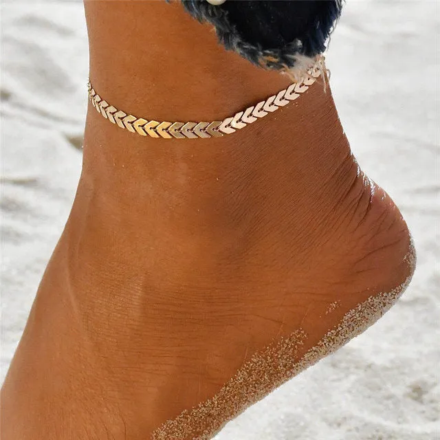 2PCS Vienkim Star Pendant Anklet