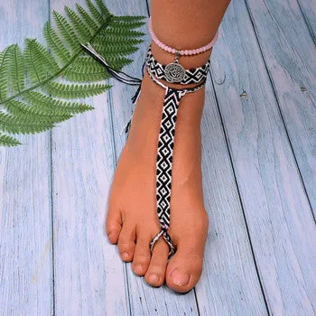 3 PCS Charm Anklets for Women Woven Bohemian