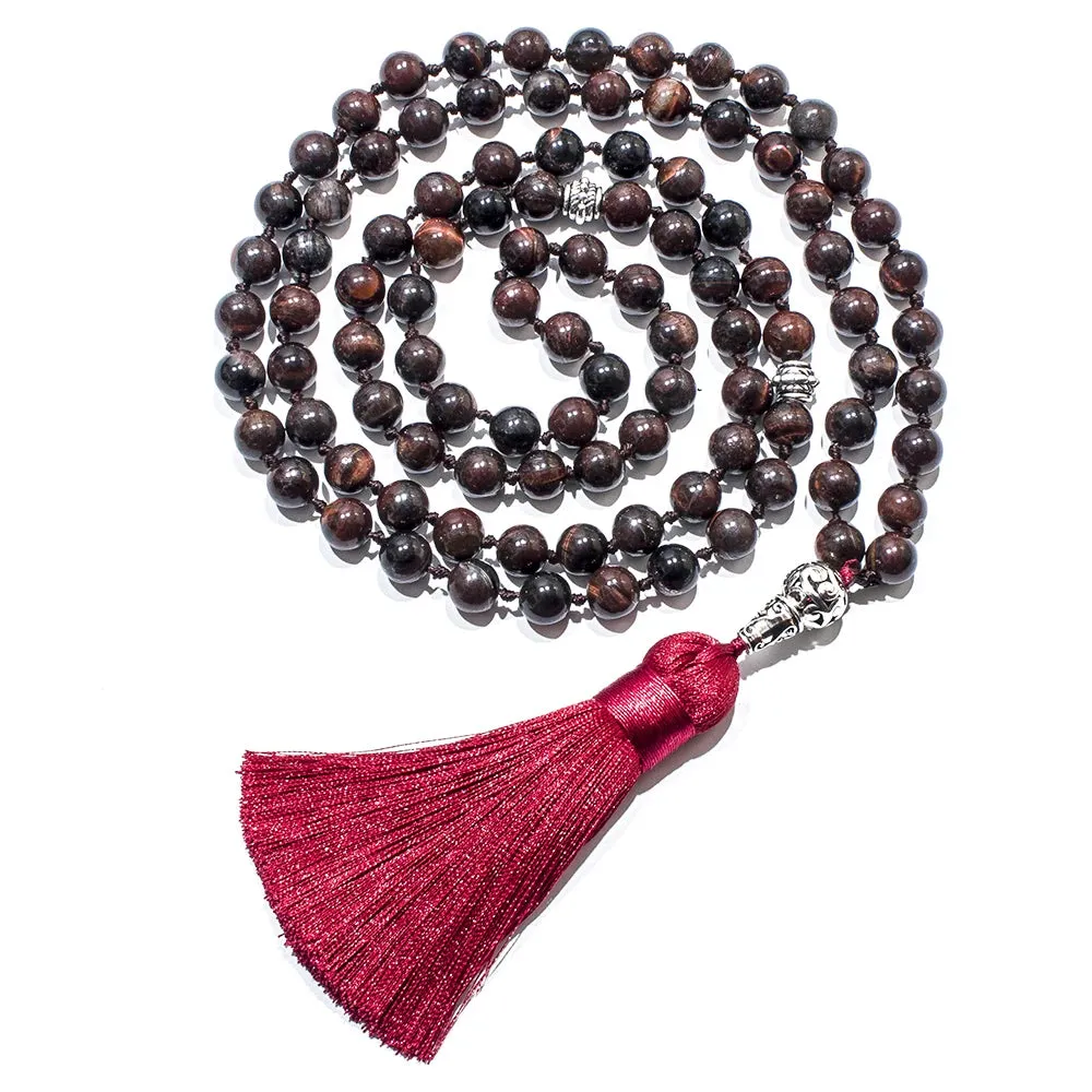 8mm Orange Onyx Bead Knotted Tasbih Prayer 99  Rosary Islamic Muslim Jewelry