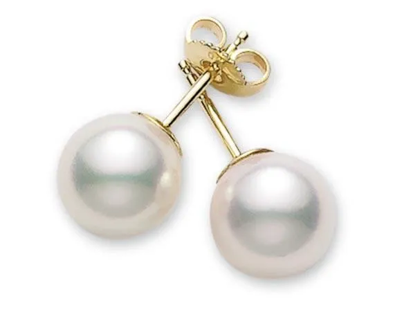 Akoya Pearl Stud Earrings A  6-6.5mm