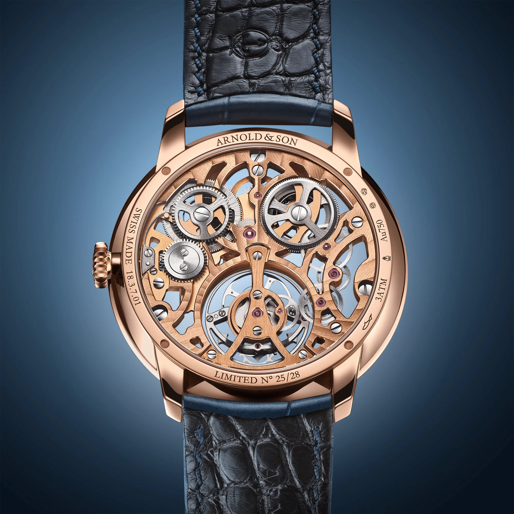 Arnold & Son Ultrathin Tourbillon Skeleton Red Gold