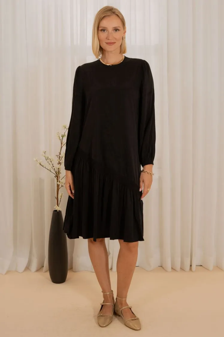 Asymmetrical Drop smock dress