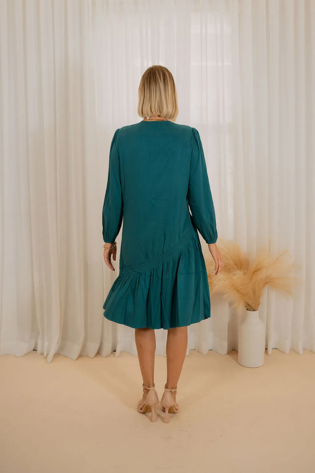 Asymmetrical Drop smock dress