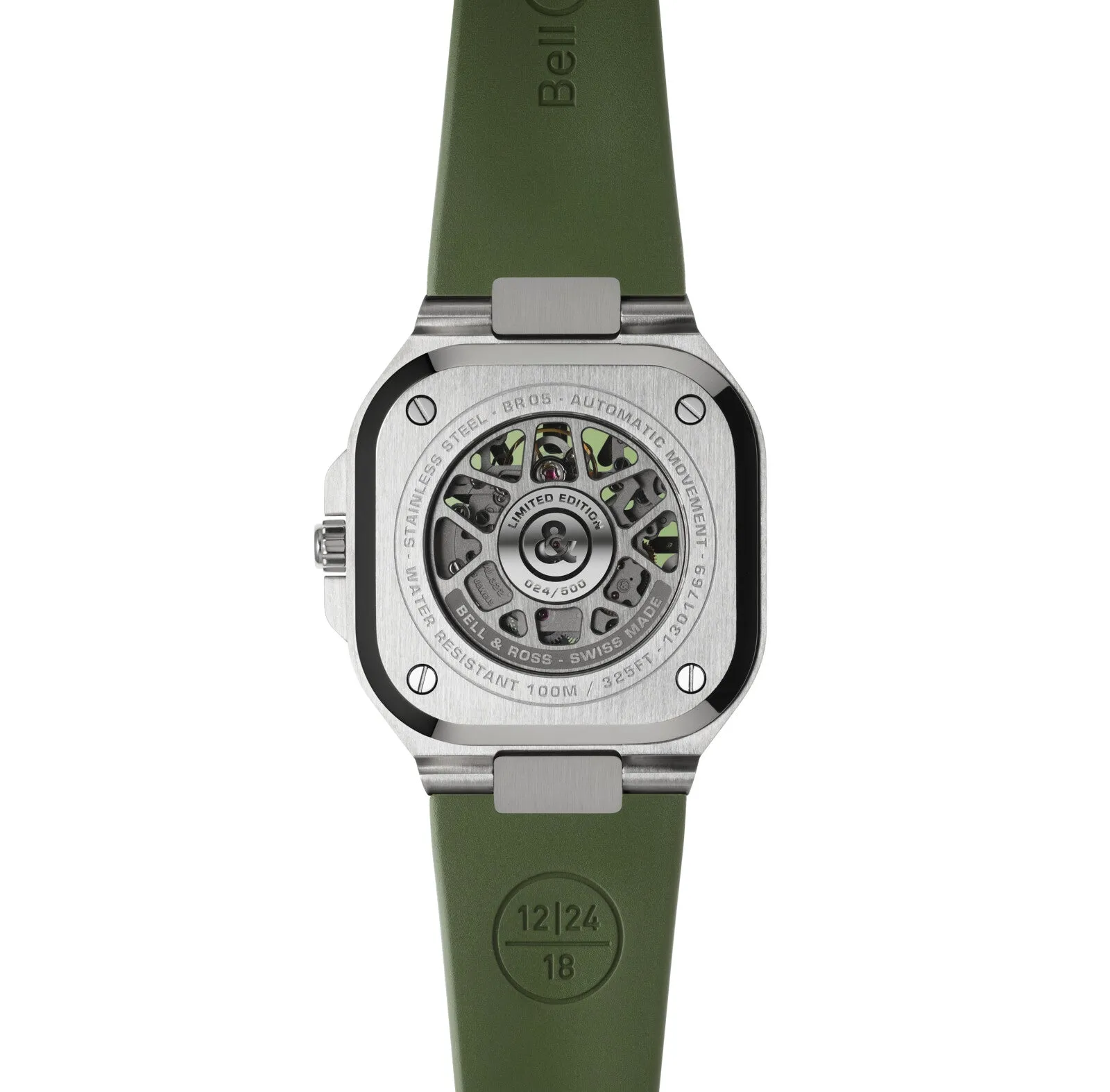 Bell & Ross Watch BR 05 Skeleton Green Rubber Limited Edition