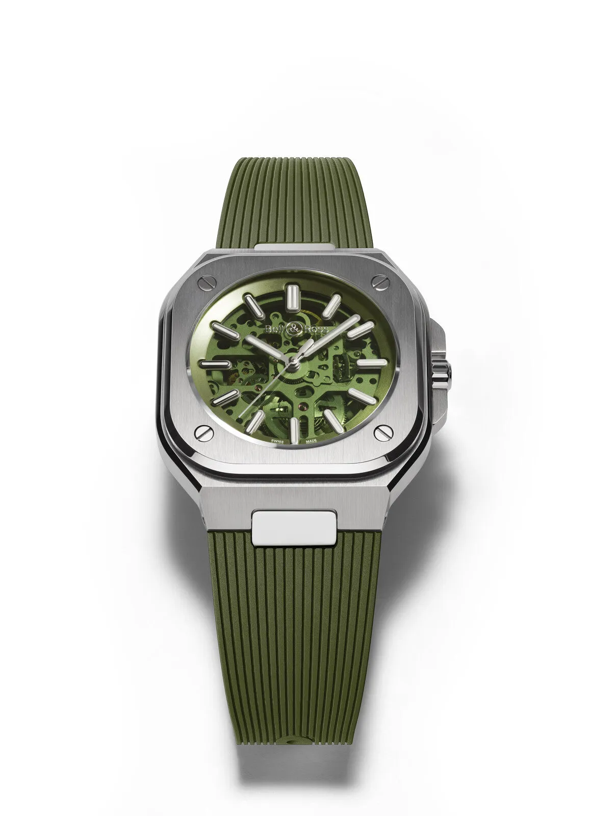 Bell & Ross Watch BR 05 Skeleton Green Rubber Limited Edition
