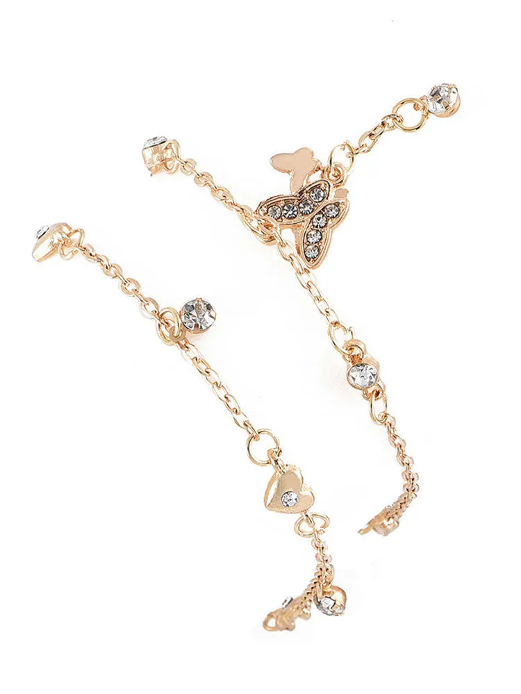 Butterfly Pendant Chain Anklets
