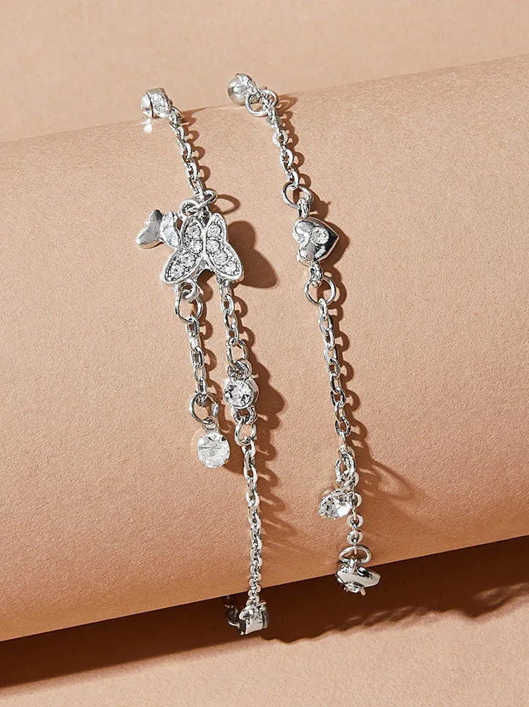 Butterfly Pendant Chain Anklets