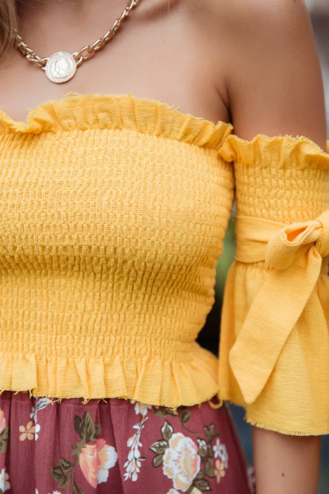 Carolina Crop Top Yellow