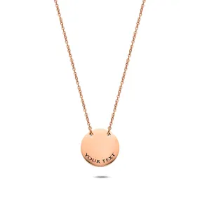 Coin necklace rosé gold