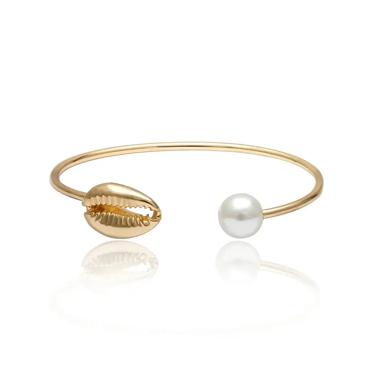 Cowrie Shell Pearl Bead Bracelets for Women