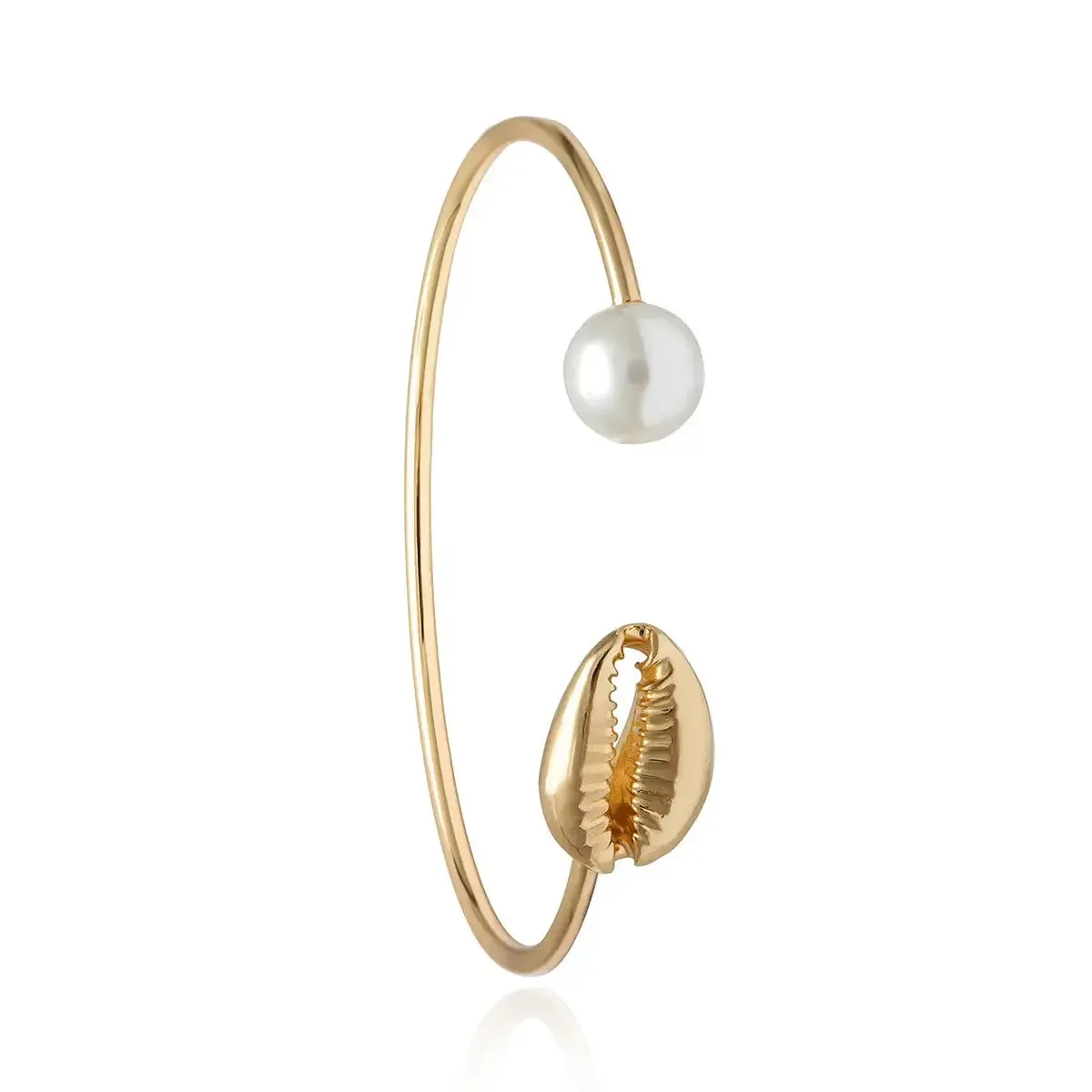 Cowrie Shell Pearl Bead Bracelets for Women