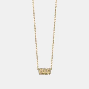 Diamond Bubble Name Necklace
