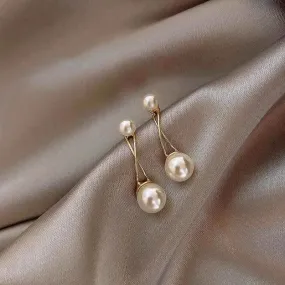 Earrings Charm Jewelry Double Pearl Fashion #DM20X31