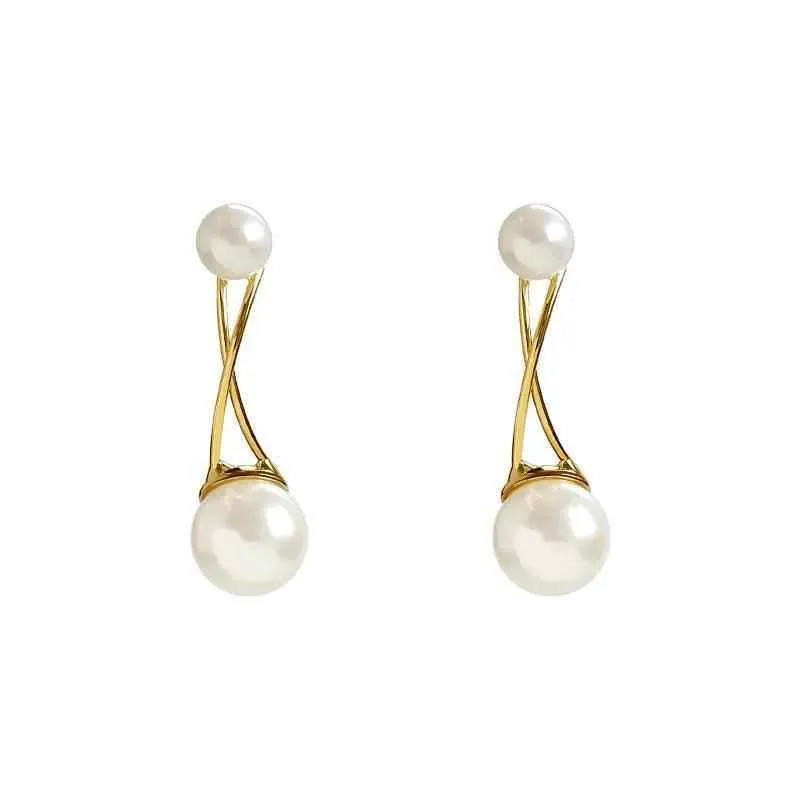 Earrings Charm Jewelry Double Pearl Fashion #DM20X31