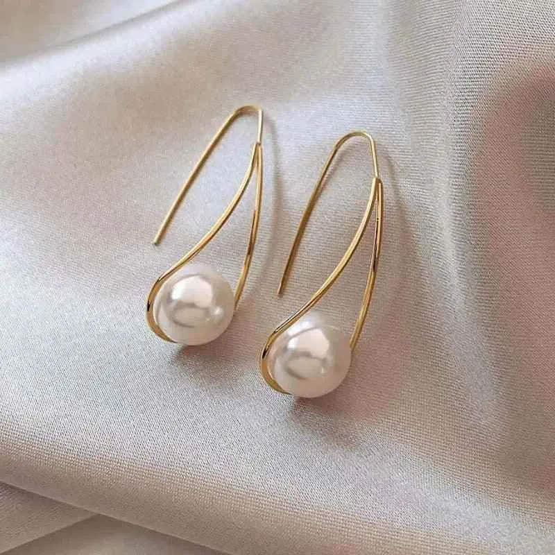 Earrings Charm Jewelry Double Pearl Fashion #DM20X31