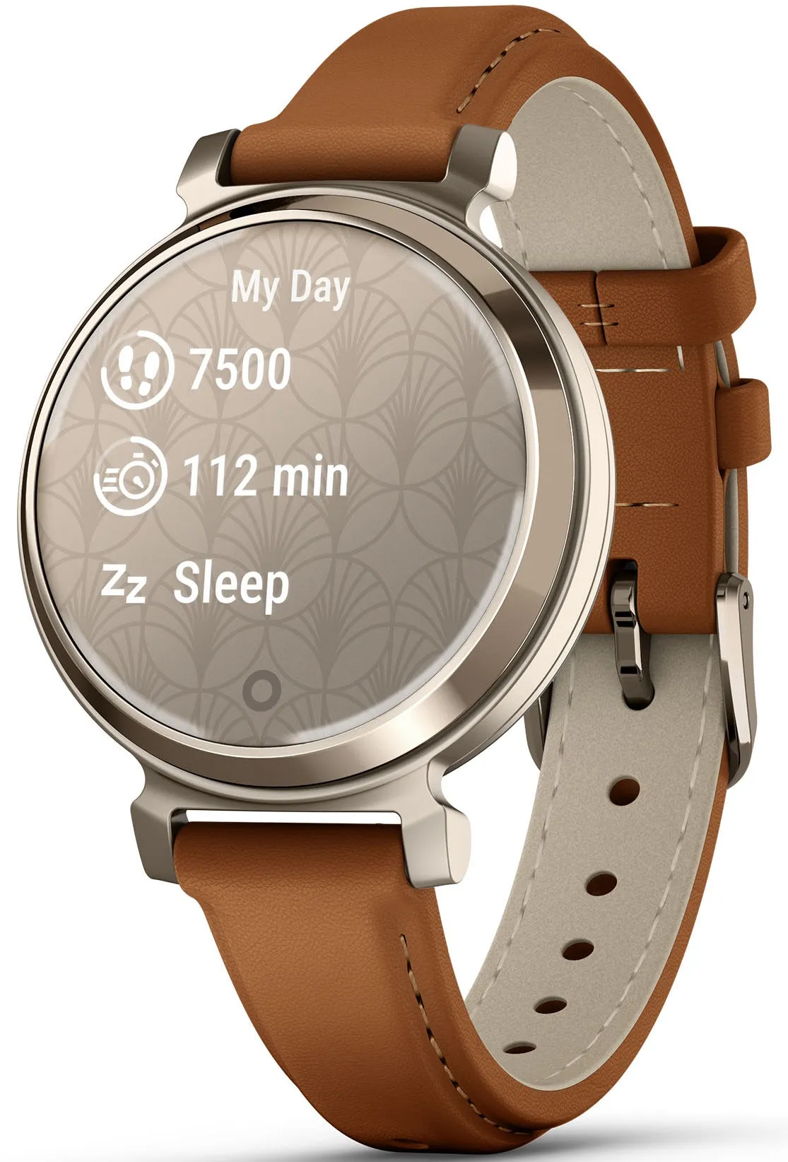 Garmin Lily 2 Classic Cream Gold & Tan Leather