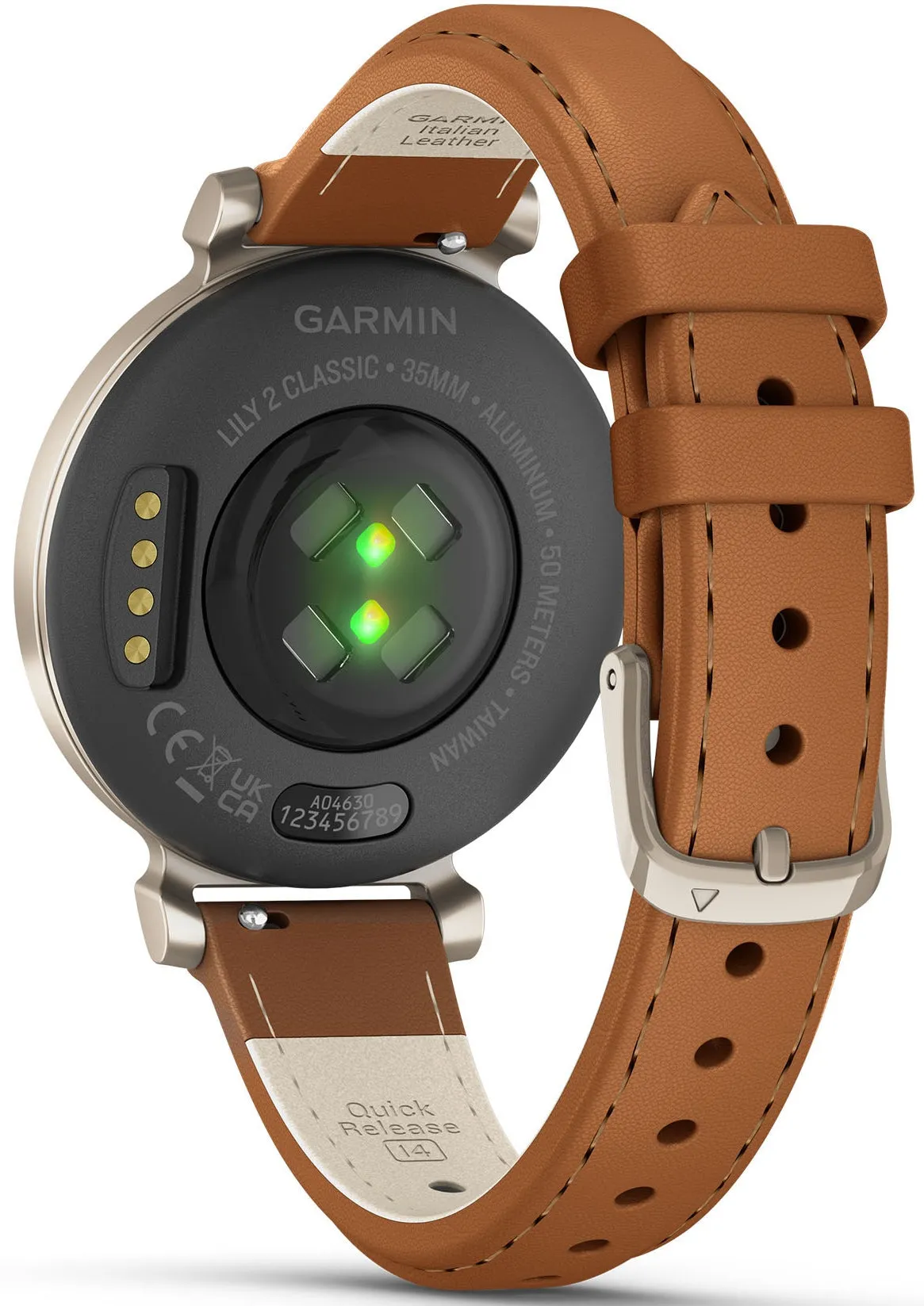 Garmin Lily 2 Classic Cream Gold & Tan Leather
