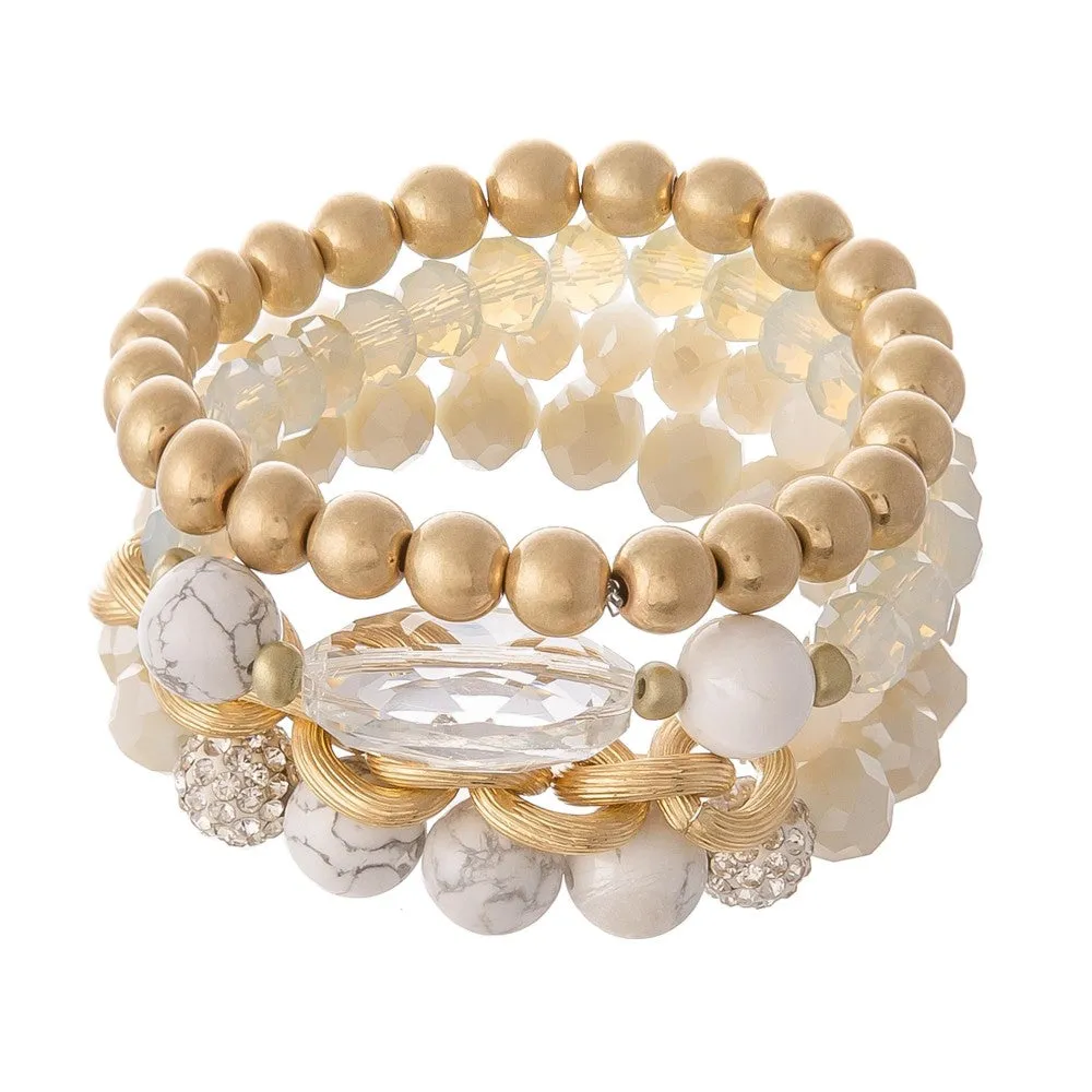 Gina Mixed Media Bracelet Set (Set of 4)