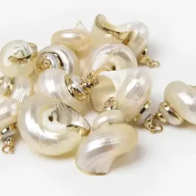 Gold Dipped Snail Shell Charm