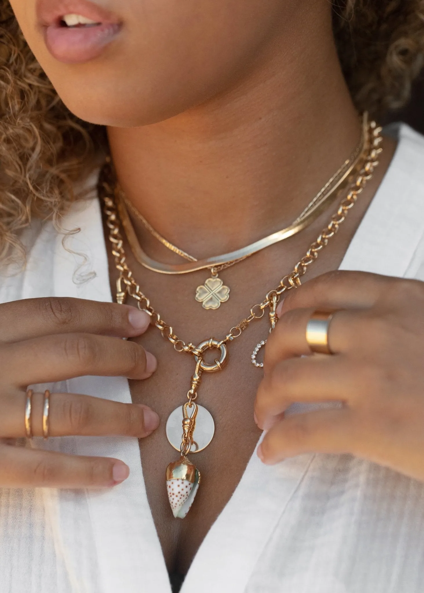 Gold Plated Cone Shell Charm