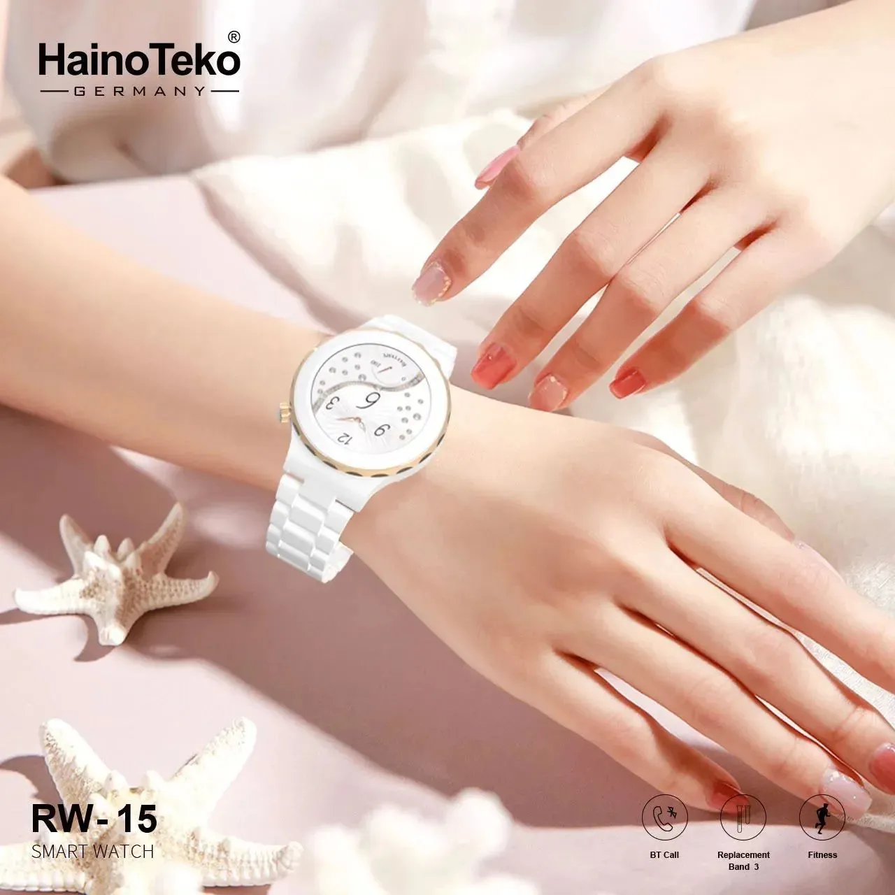Haino Teko RW-15 Smartwatch – Ceramic Gold