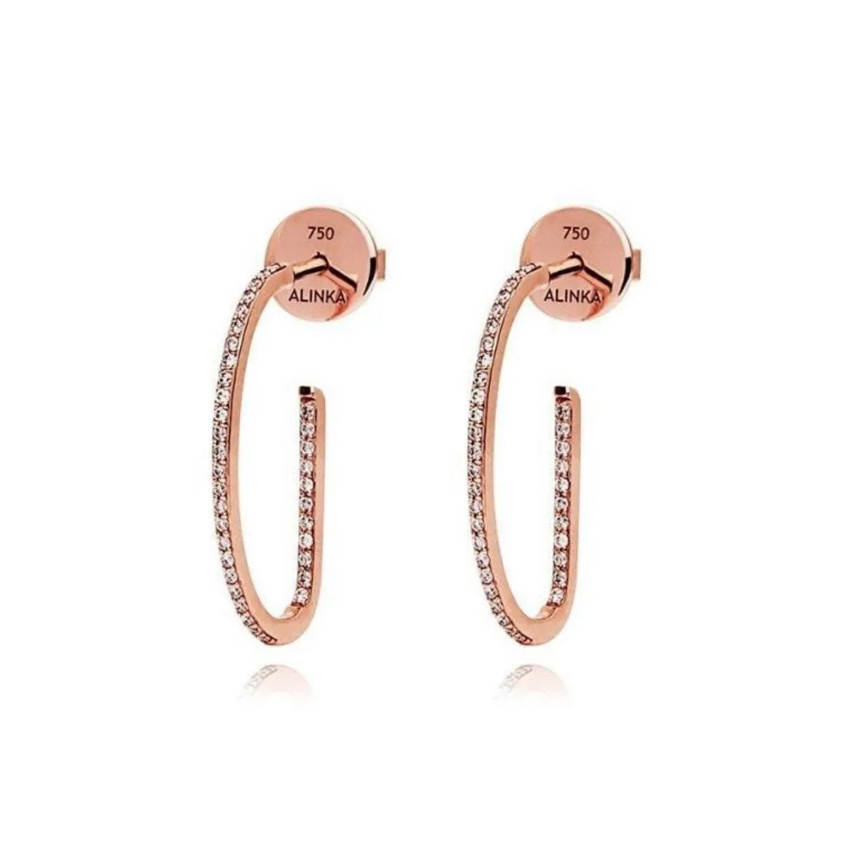 HOOP Diamond Earrings Small Pair