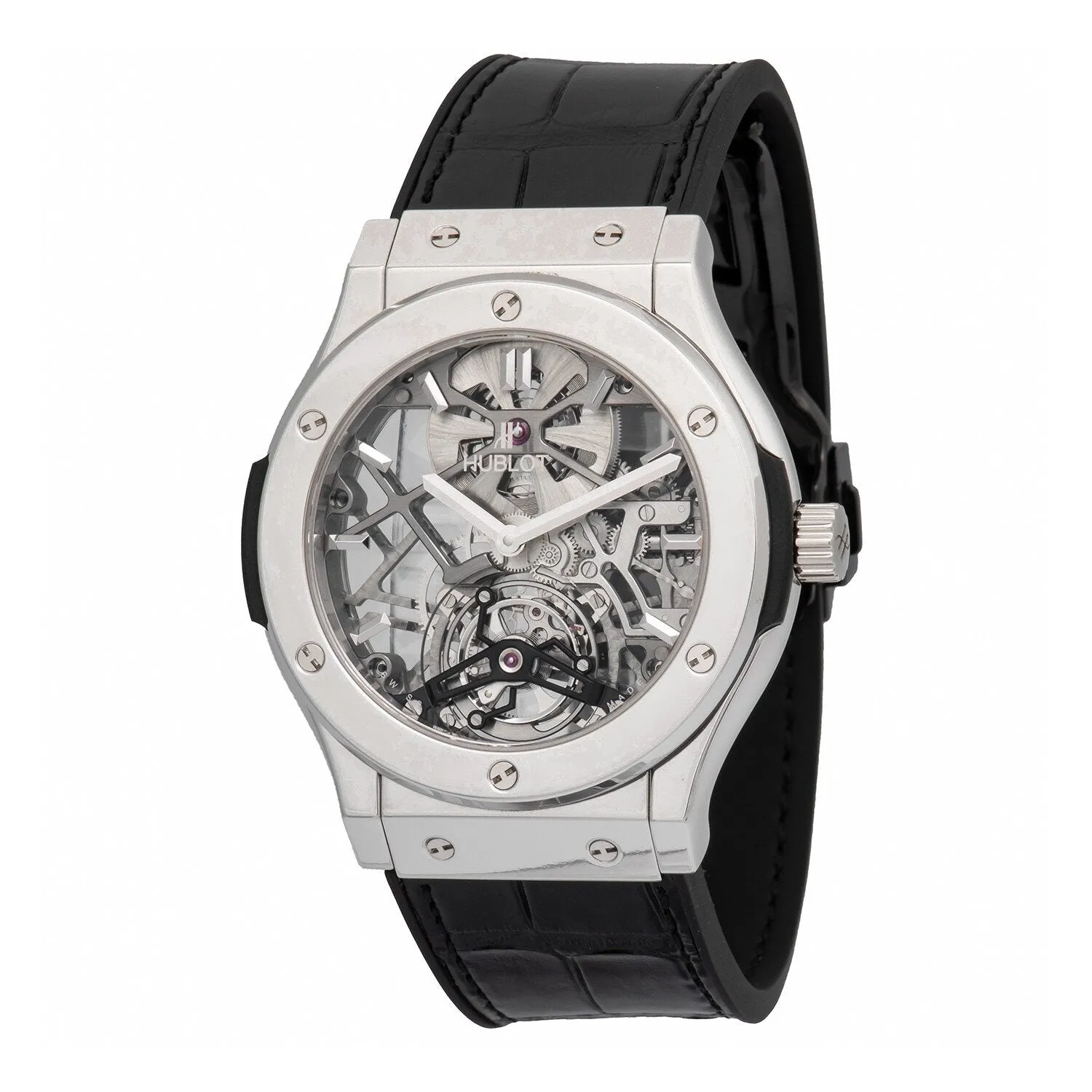 Hublot Ultra-Thin Skeleton Tourbillon Dial Skeleton Automatic Men's Luxury Watch 505.TX.0170.LR