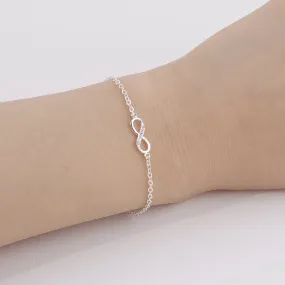 Infinity Number  8 Chain Bracelet CZ Infinity Bracelets for Women