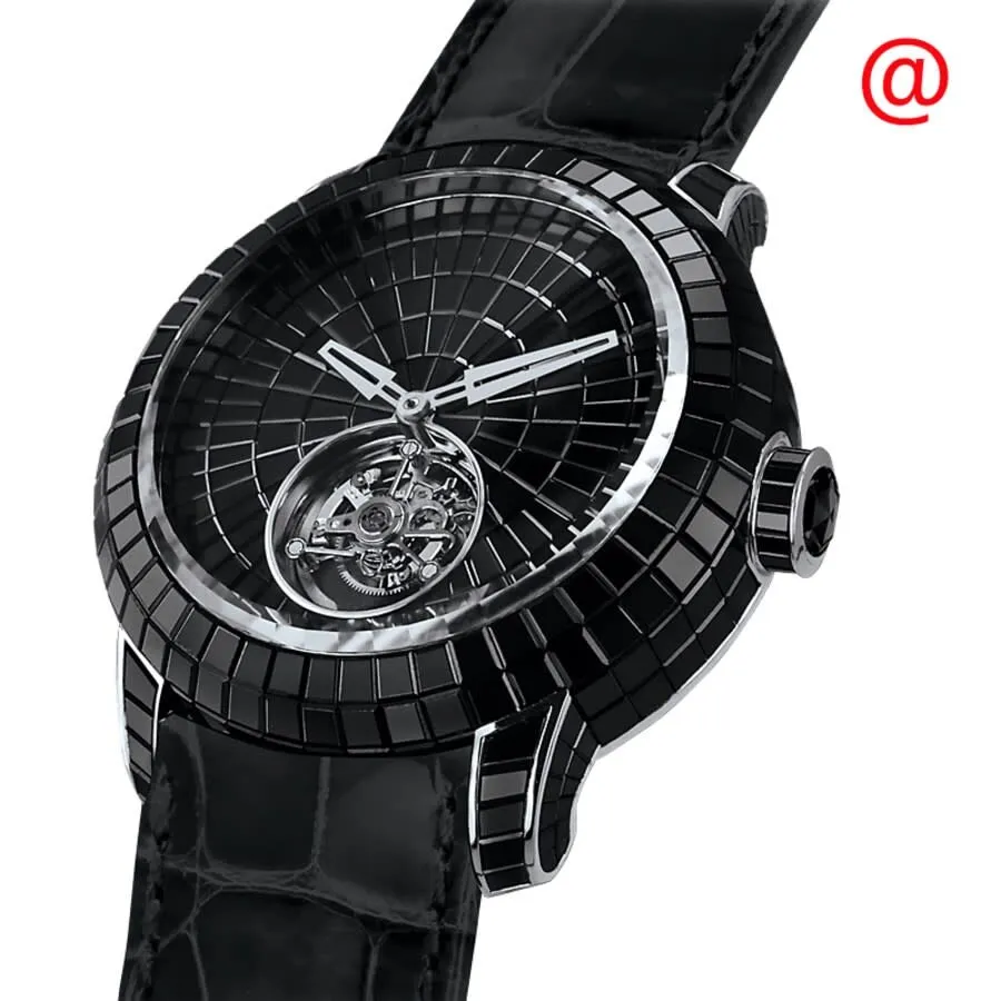 Jacob & Co. Caviar Tourbillon Hand Wind Diamond Black Dial Watch CV20130BSBSBDA4D