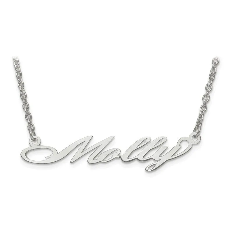 Laser Cut Name Necklace in Sterling Silver or Gold (27)
