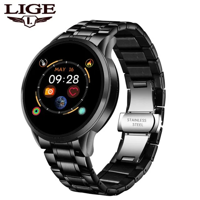 LIGE 2020 New Smart Watch Men Women Sports Watch LED screen Waterproof Fitness Tracker for Android ios Pedometer SmartWatch  Box