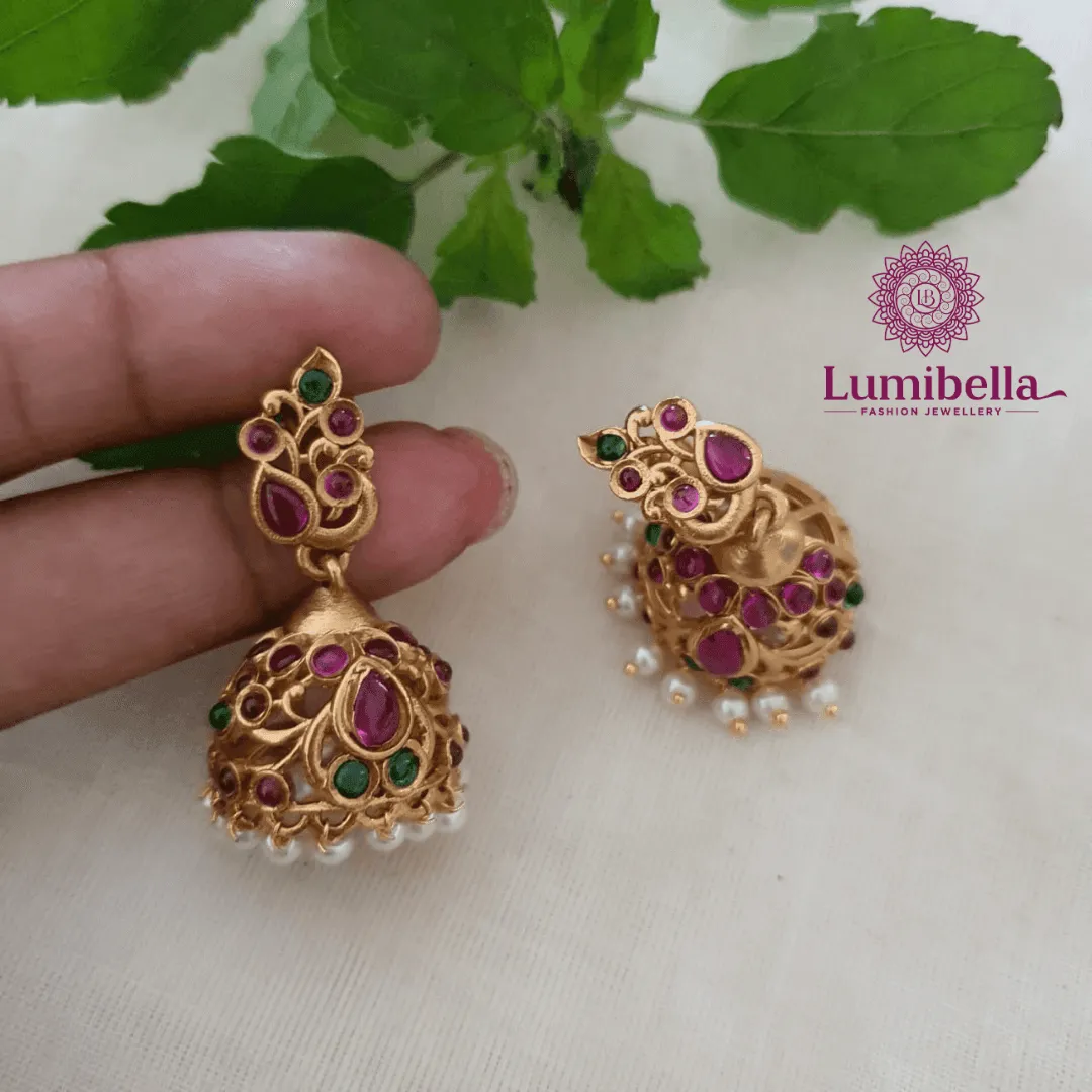 Matte Small Jhumki Earrings