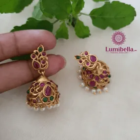 Matte Small Jhumki Earrings