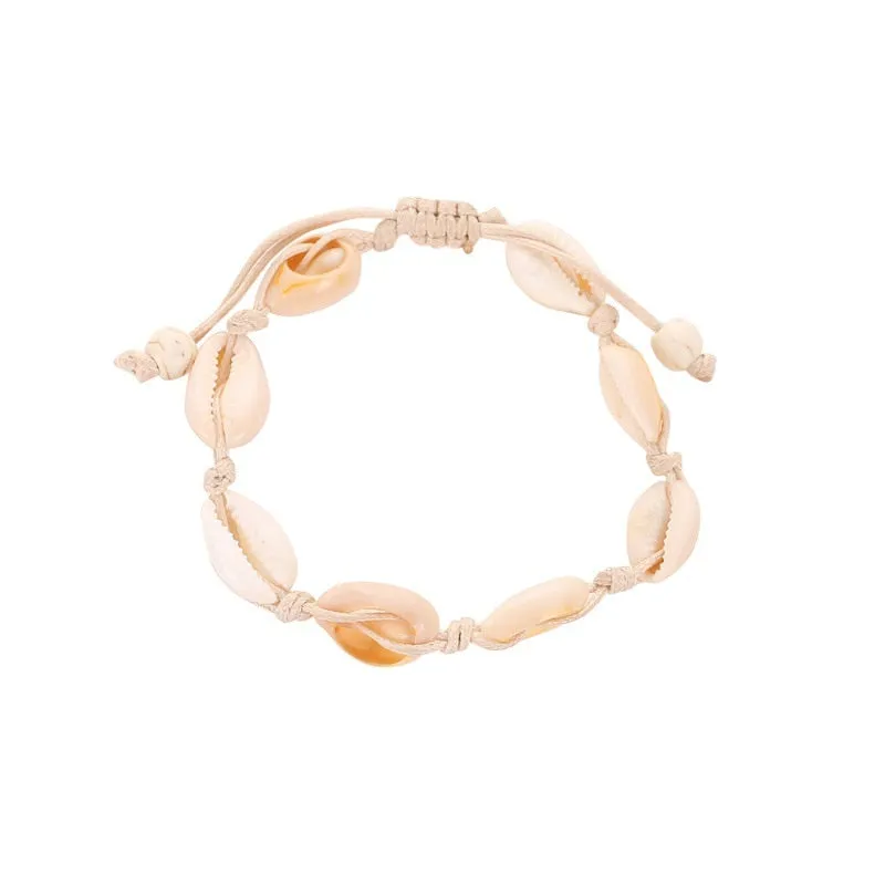 Natural Puka Shell Handmade Charm Bracelets for Women Fashion Trendy Boho Yoga Cowrie Friendship Girl Gift Pulseras Dropshipping