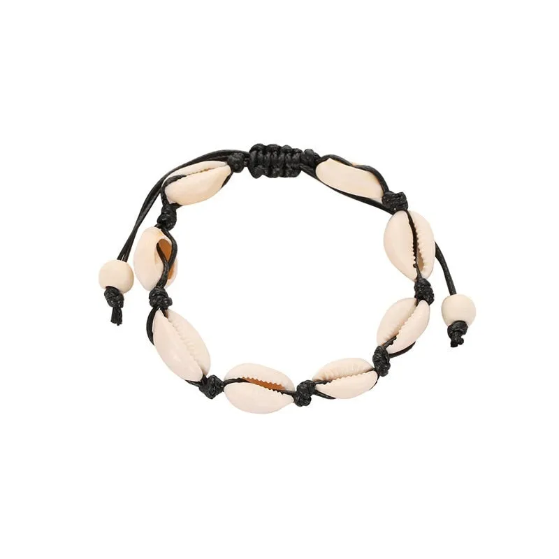 Natural Puka Shell Handmade Charm Bracelets for Women Fashion Trendy Boho Yoga Cowrie Friendship Girl Gift Pulseras Dropshipping