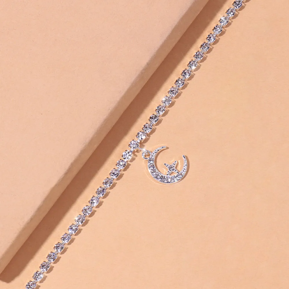 New Arrival Fashion Gold Silver Color Star Moon Anklet for Women