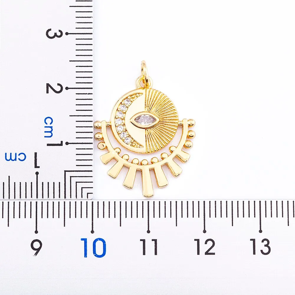 New Punk Creative Design Turkey Evil Eye Cubic Zirconia Gold Necklace Women