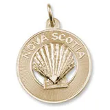 Nova Scotia Shell Charm In Yellow Gold