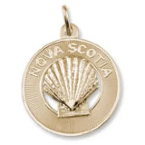 Nova Scotia Shell Charm In Yellow Gold