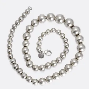 On hold for kelly dlc Silver Bead Necklace by Tiffany & Co