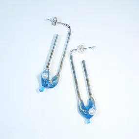 Oozing Earrings No. 4 in Blue by Vanessa Shum