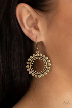 Paparazzi Earring ~ Radiating Radiance - Brass