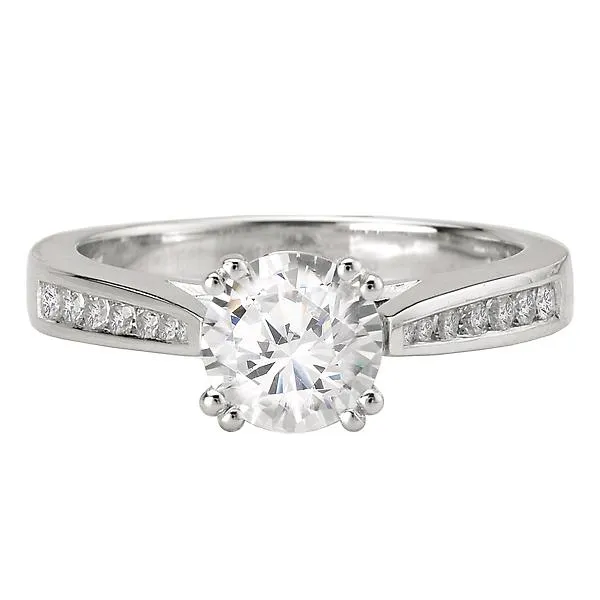 Peg Head Semi-Mount Diamond Ring