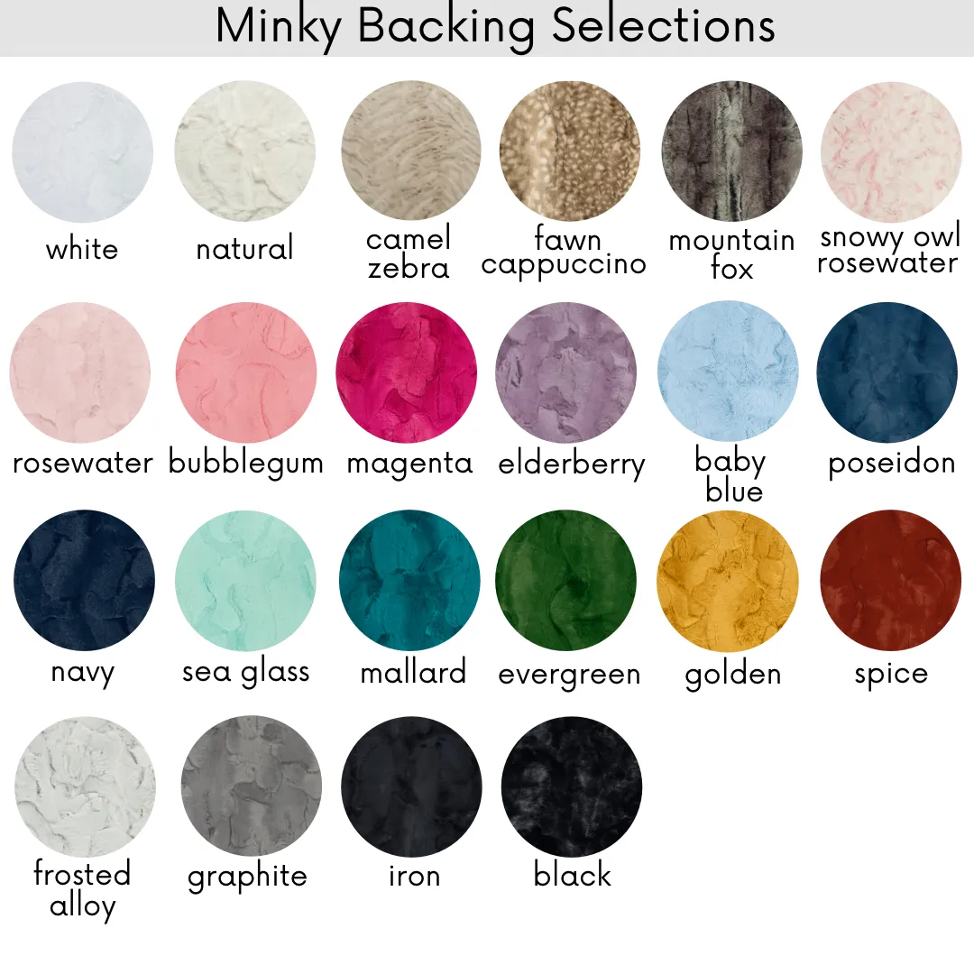 Personalized Name Minky Blanket - Elephants