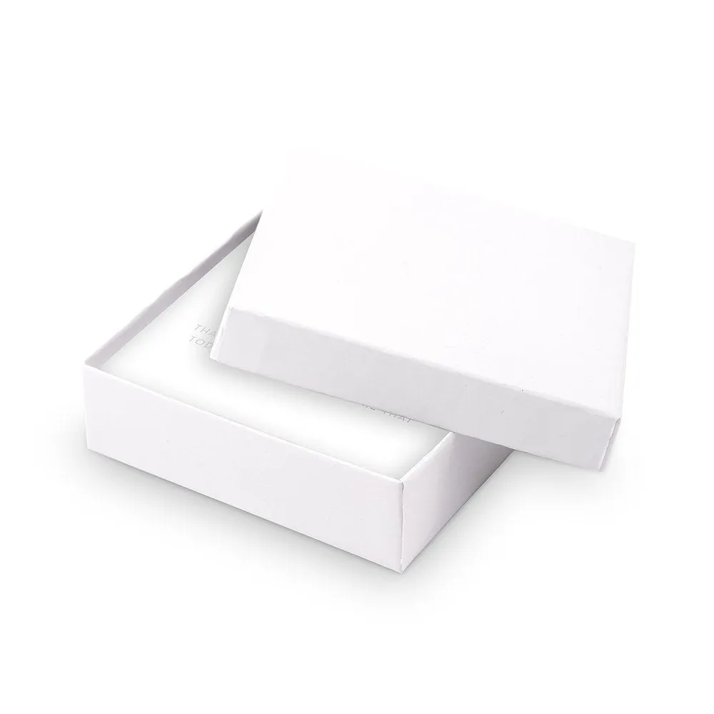 Personalized Thank You Box and Swarovski White Pearl Stud Earrings
