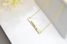 Punjabi / Hindi / Gujarati Name Necklace, Gold Bar Necklace, Personalised Jewellery, Personalized Custom Name Necklace, Necklaces for Women