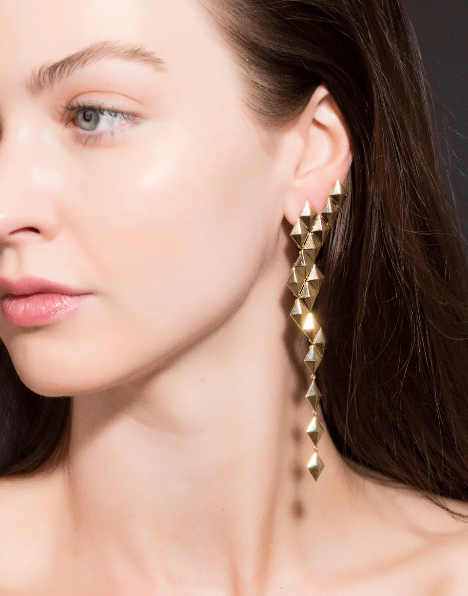 Python Asymmetrical Drop Earrings