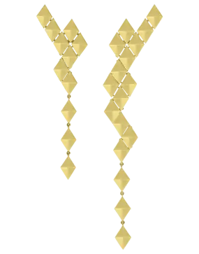 Python Asymmetrical Drop Earrings